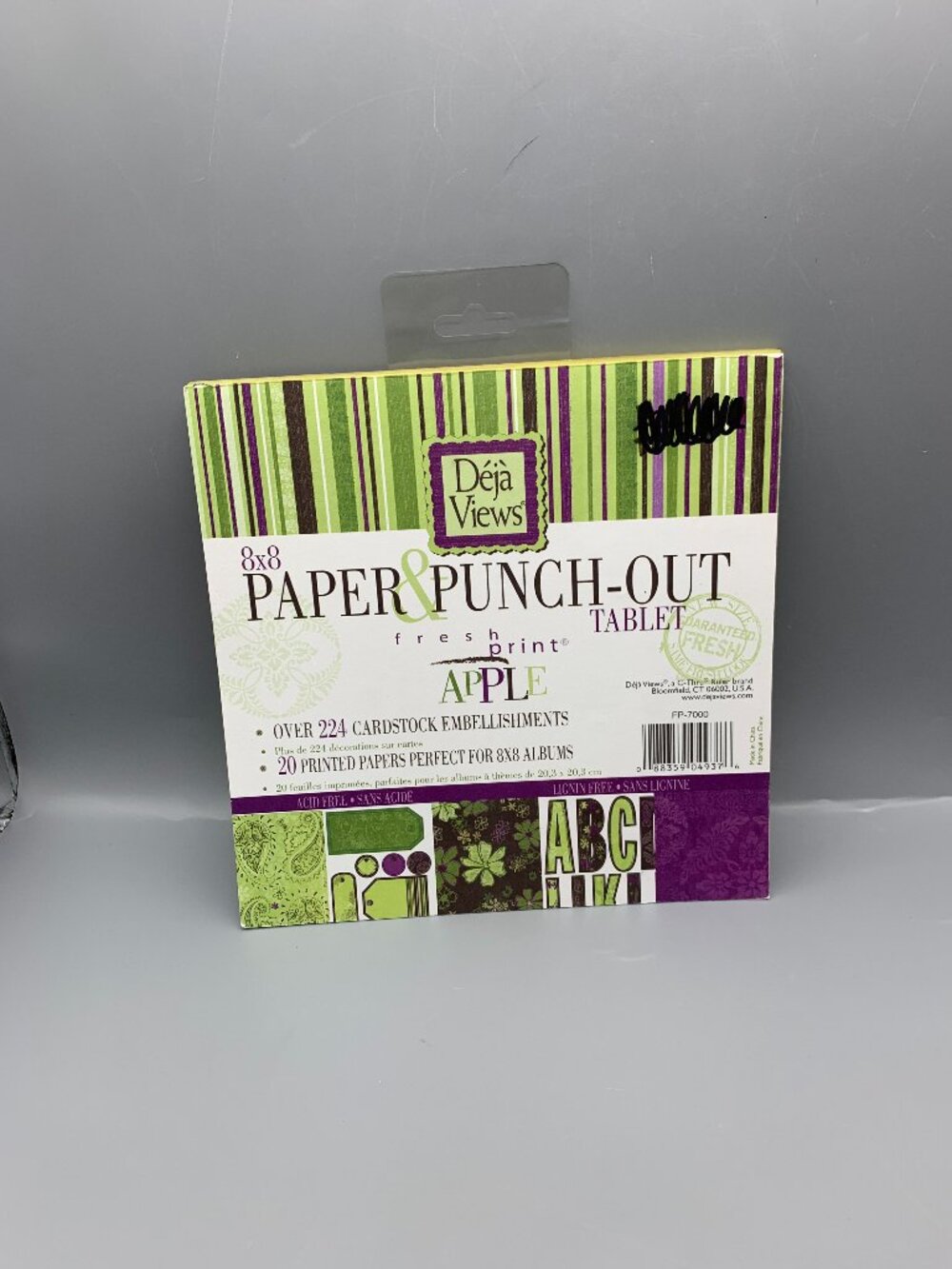 NEW  Deja Views 8x8 Paper & Punch Out Tablet Fresh Print APPLE